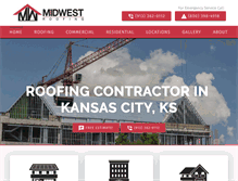 Tablet Screenshot of midwestroofingkc.com